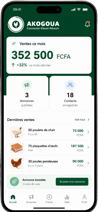 Application AKOGOUA sur Android